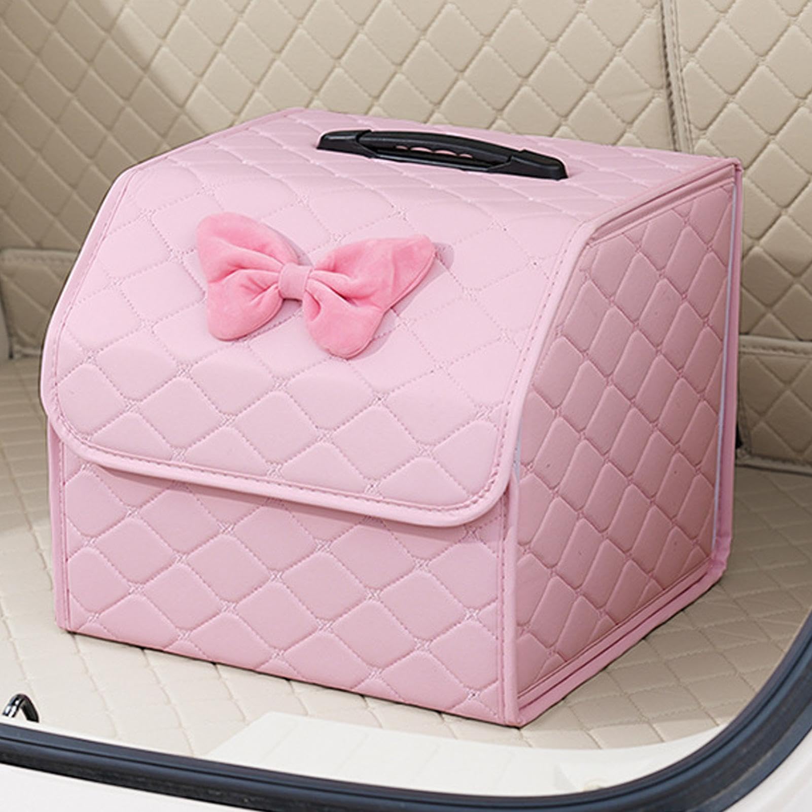 Organizzatore per bagagliaio con coperchio A Scomparti Multiuso Pieghevole | Scatola Portaoggetti Auto Per Veicolo, Camper, Berlina, Pick-Up, Sotto Sedile, Casa, Scrivania, Camera Da