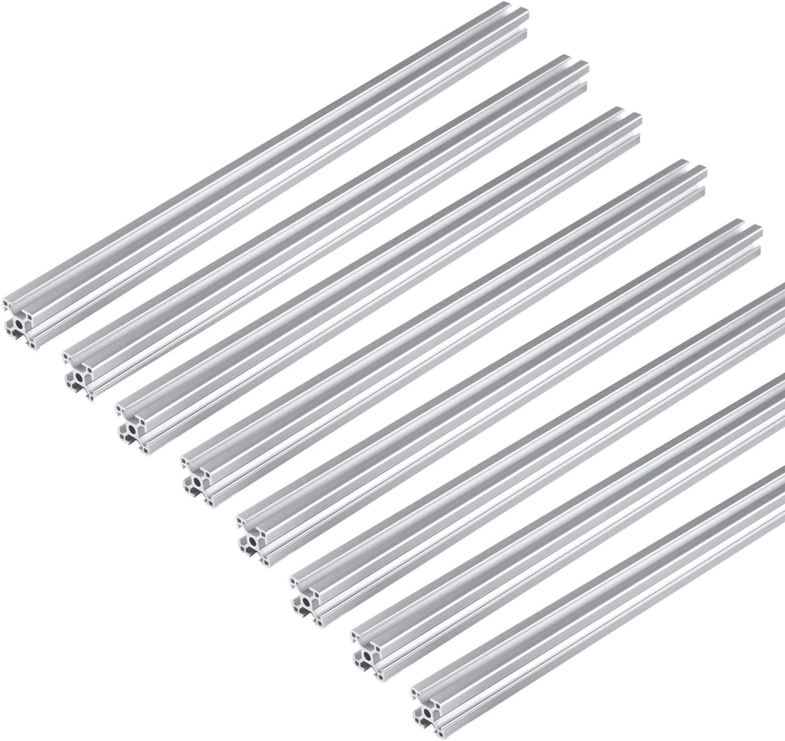8PCS 1000mm 4040 Aluminum Profile T-Slot Width 8mm European Standard Anodized Aluminum Profile Linear Rail for CNC Workbench and 3D Printer