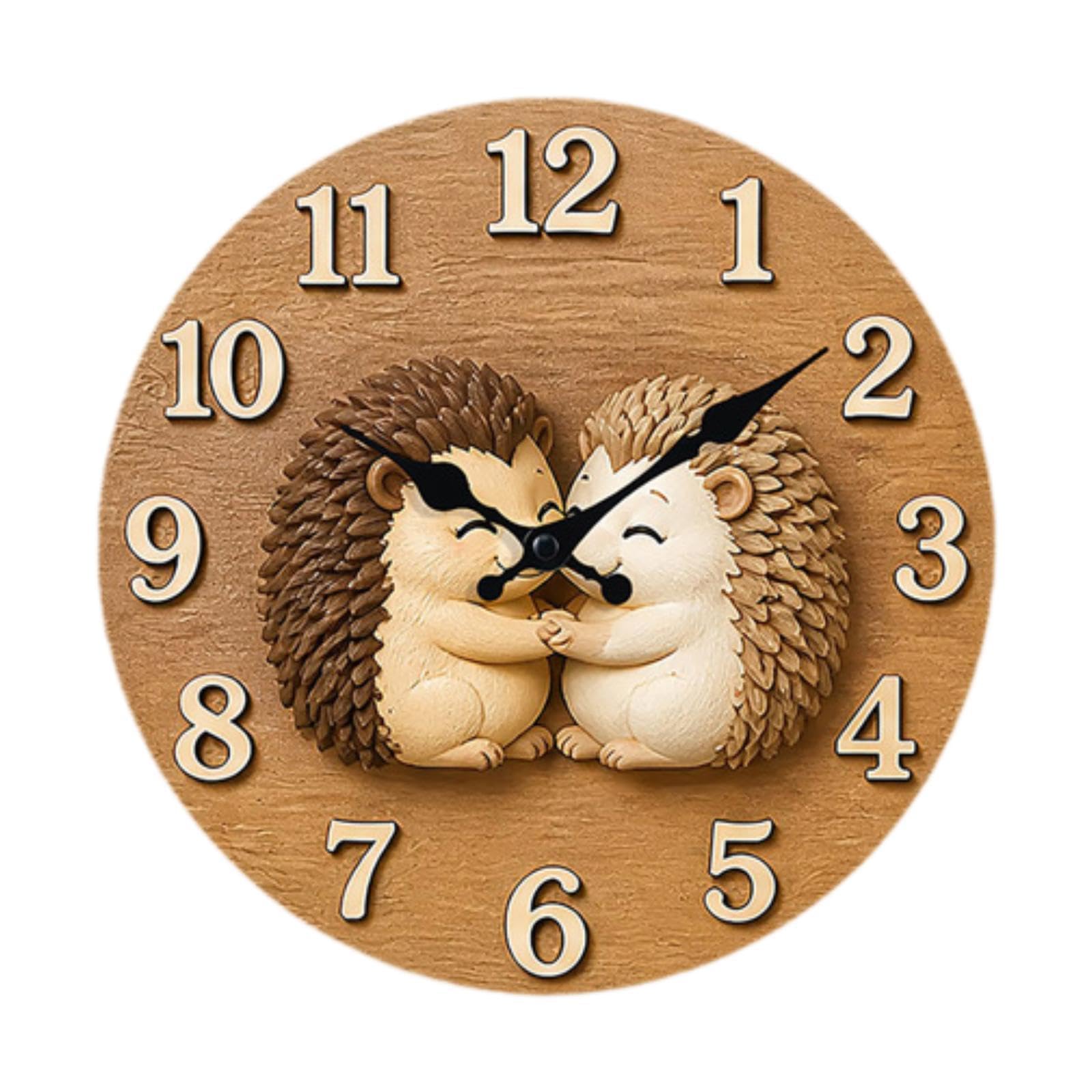 Horloge murale hérisson 12 pouces cadeau tendance et amusant pour pendaison de crémaillère