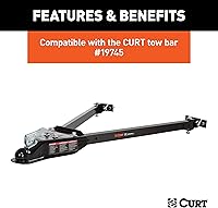Vista 4 de CURT 19748 Soportes de parachoques ajustables atornillados para barra de remolque, paquete de 2