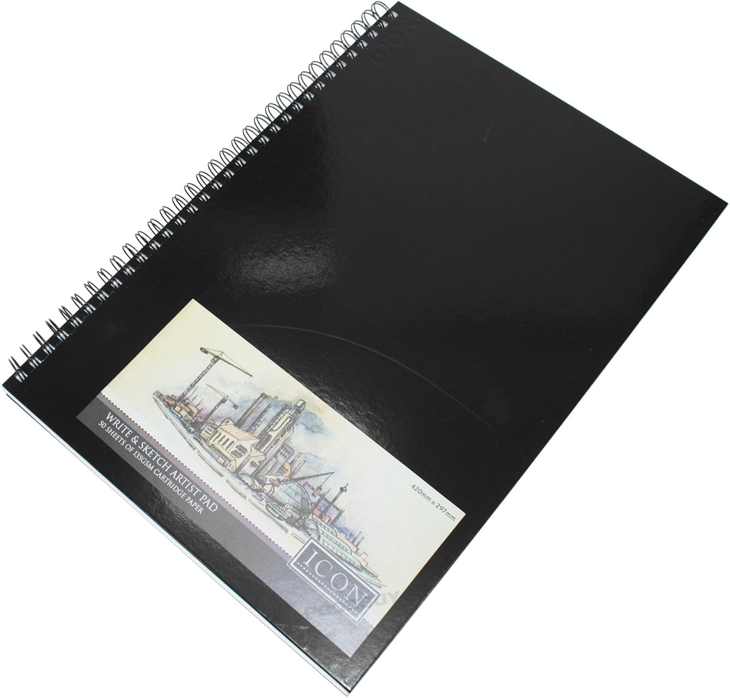 Spiral A3 Blank Plain 135gsm Sketch Art Book 50 Sheet Cartridge Paper Journal Amazon.co.uk