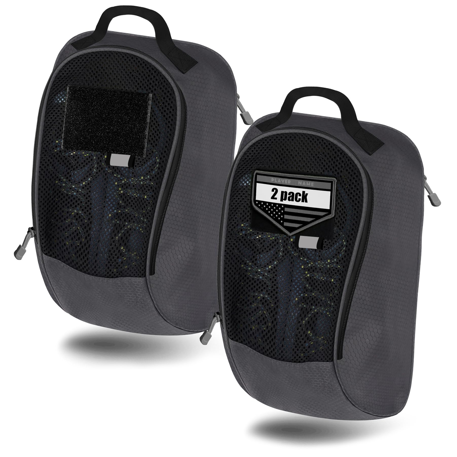 Shoe Bag Golf Travel Soccer Gym Sport with Side Accessory Outside Pocket for Socks Shoe Pouch Portable Large Shoe Storage Bag for Packing Zippered (