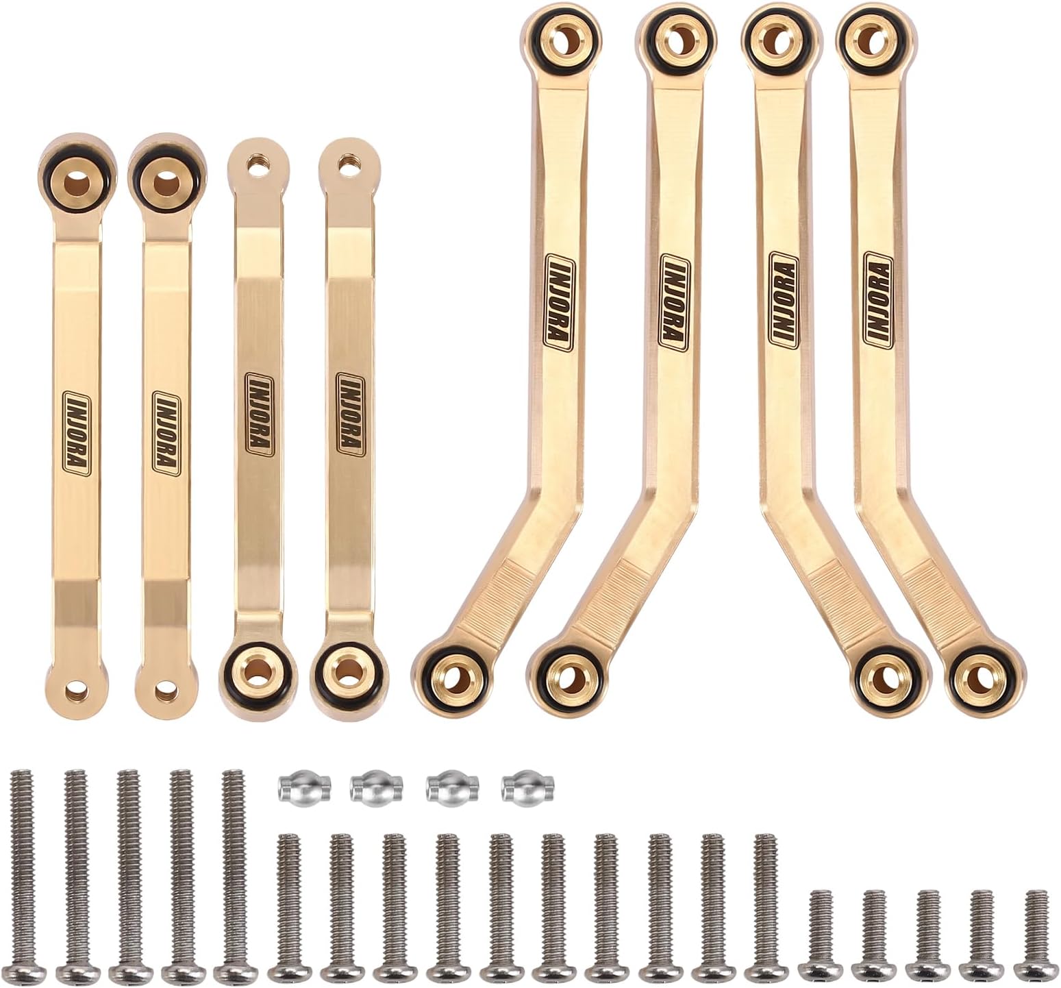 INJORA Brass High Clearance Chassis Links 39g Heavy Brass Links for FMS FCX24 1/24 Upgrade Part
