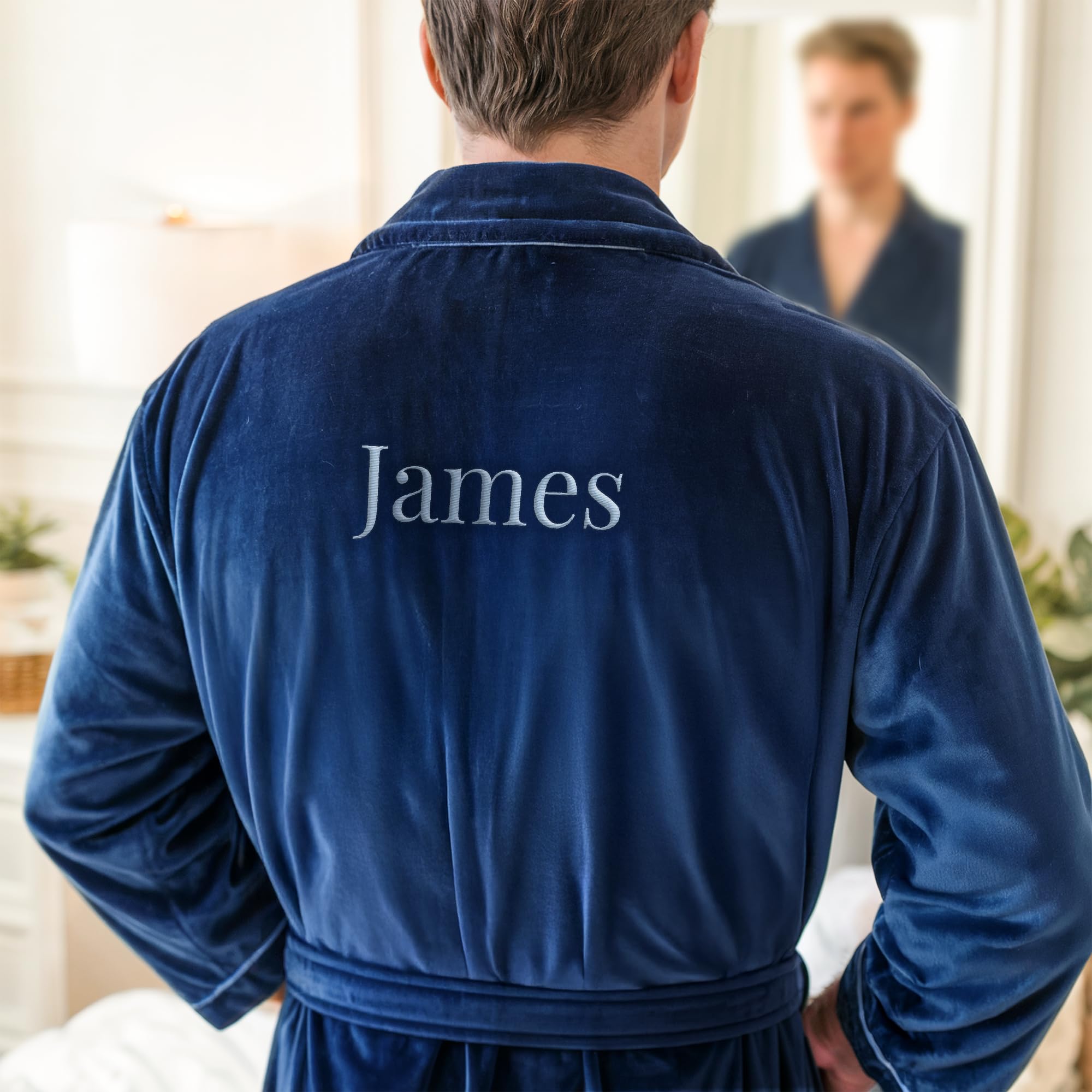 your surprise Peignoir Homme Personnalisé – Cadeau anniversaire homme, Peignoir Brodé avec Nom et Différents Styles de Polices