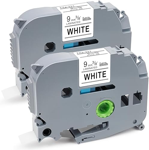 Label Orison Cintas de etiquetas compatibles con Brother P-Touch TZe-221 TZ-221 Tz Cinta de 0.354 in para etiquetadora PT-H100 PT-H110 PT-D200