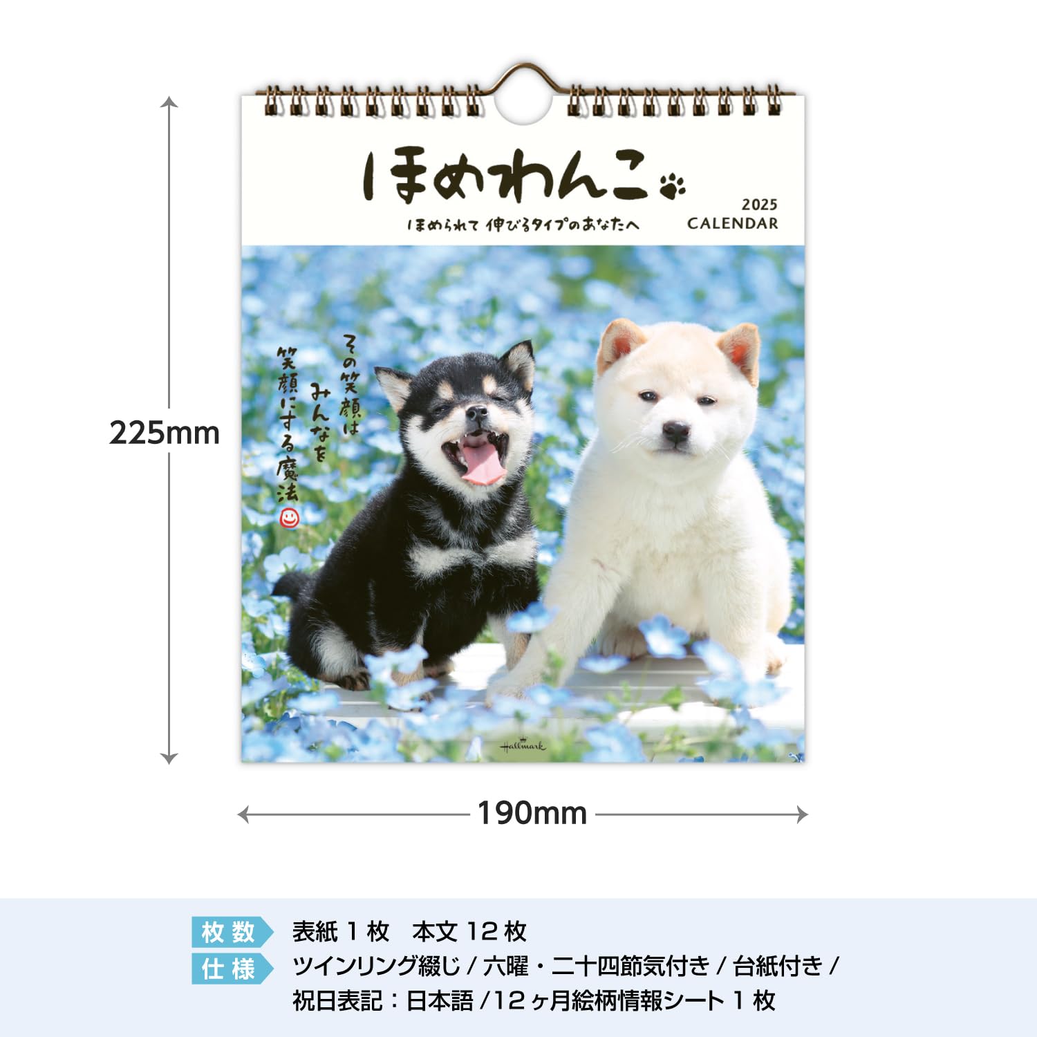 Amazon | ホールマーク 2025年 カレンダー 壁掛け 小 ほめわんこ 834