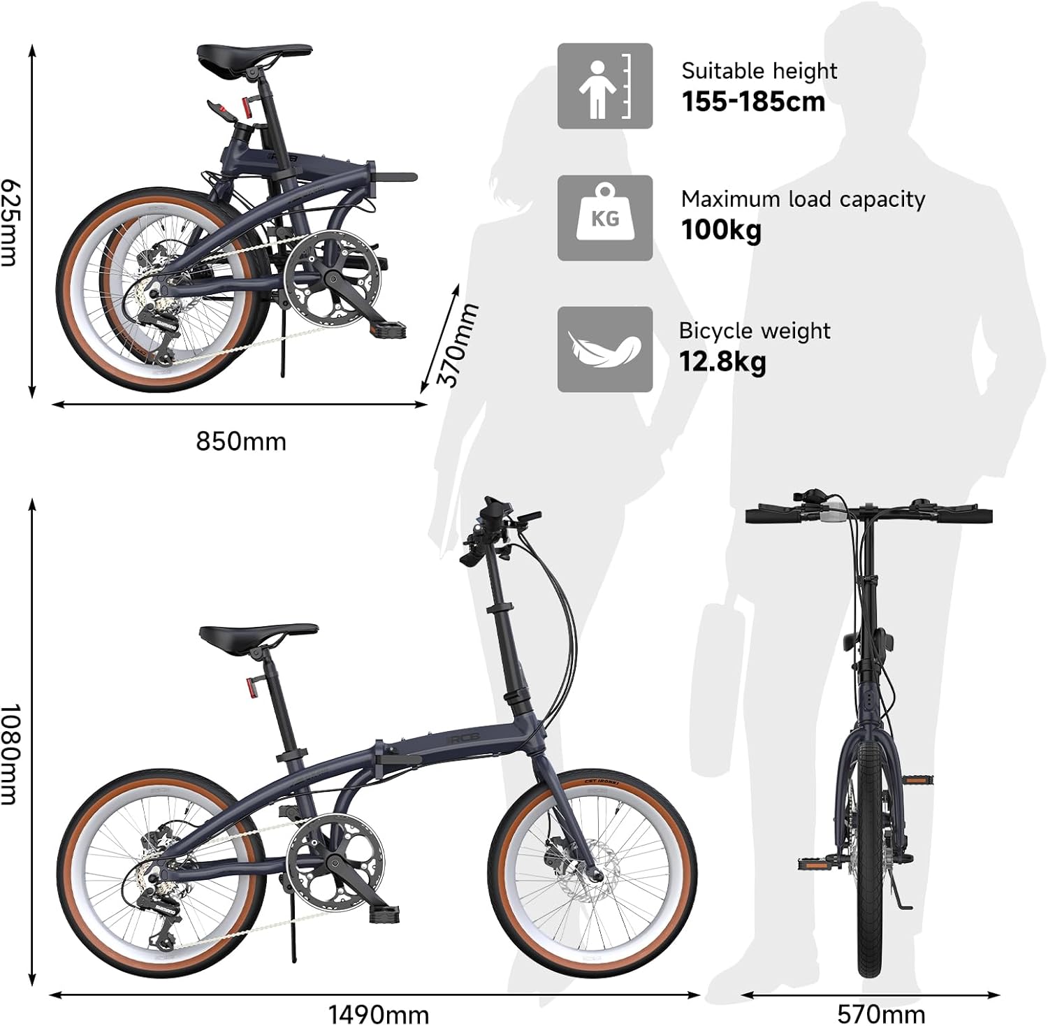 Dimensions and weight specifications of RCB GK4 bicycle