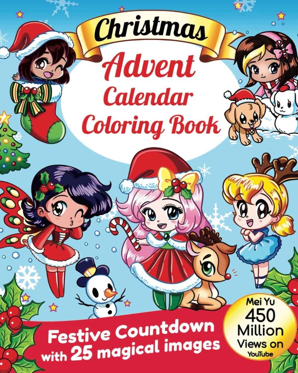 Christmas Advent Calendar Coloring Book