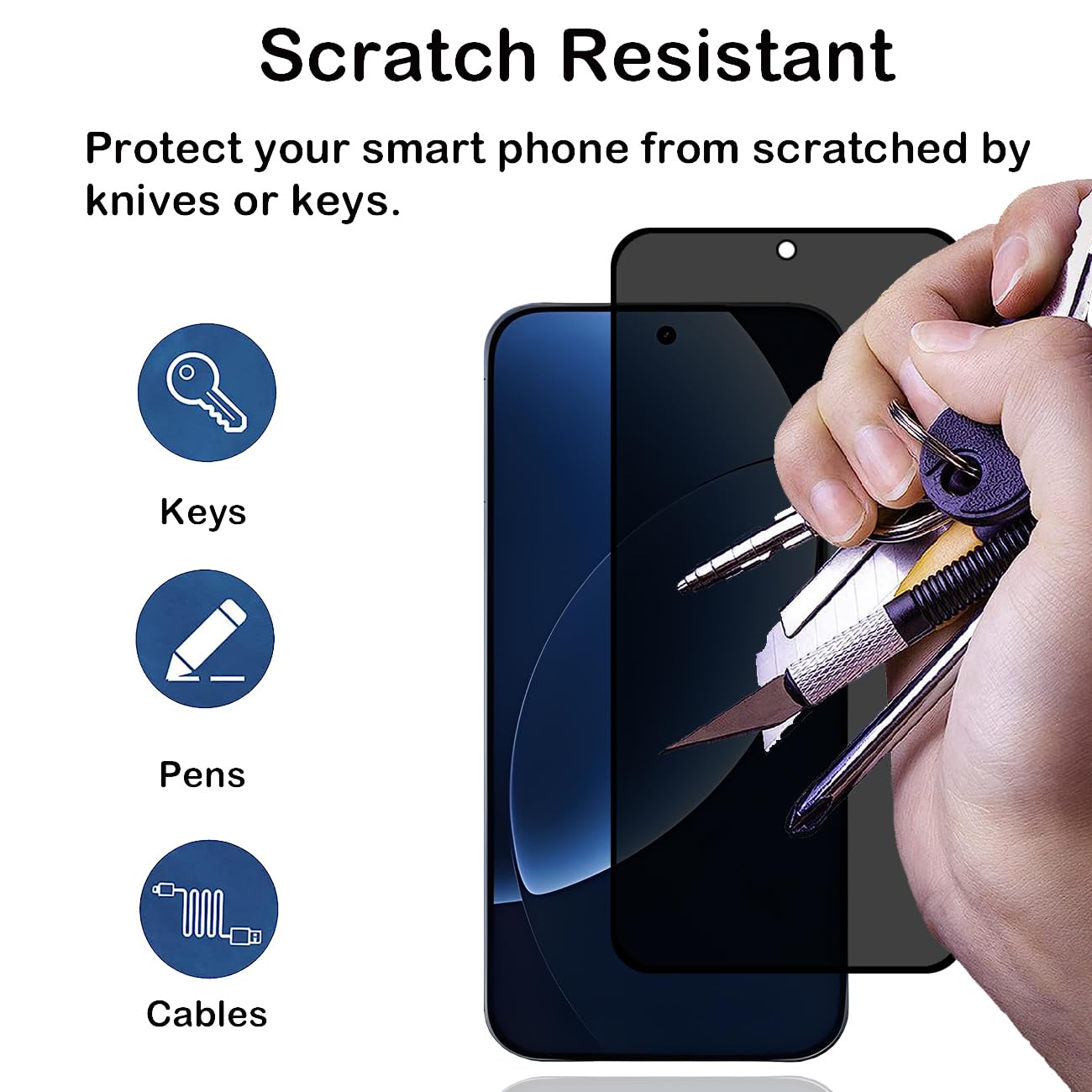 Funrae Privacy Pellicola Vetro Temperato per Realme GT 8 GT8 Pro, con Protezione Lente Fotocamera [2+2 PCS], 0,33mm Anti Spy [Durezza 9H ] Anti-Spia Protezione Schermo Pellicola Protettiva