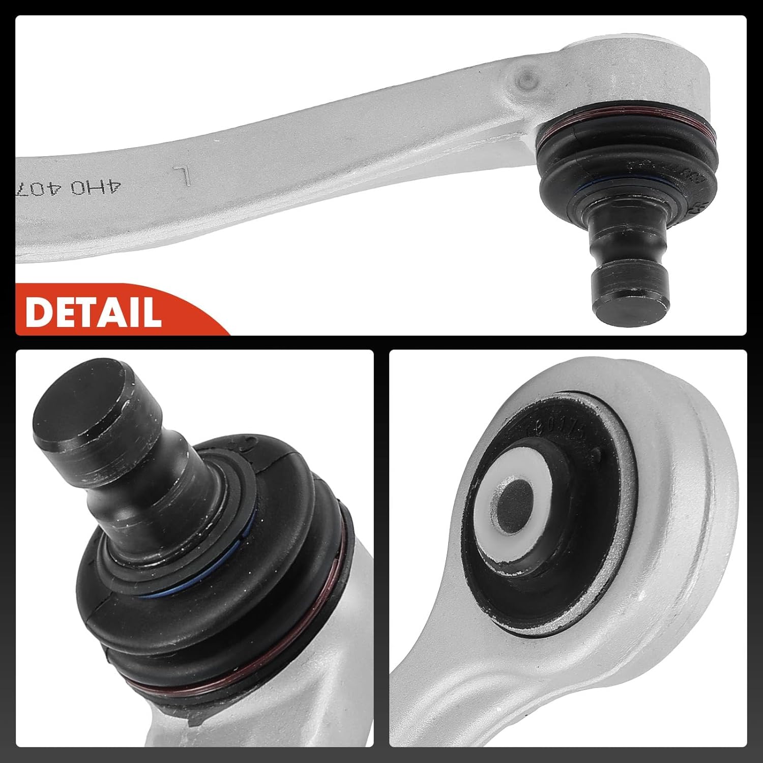 A-Premium Front Left Rearward Upper Control Arm, with Ball Joint & Bushing, Compatible with Audi A8 Quattro 2011-2016, S8 2013-2016