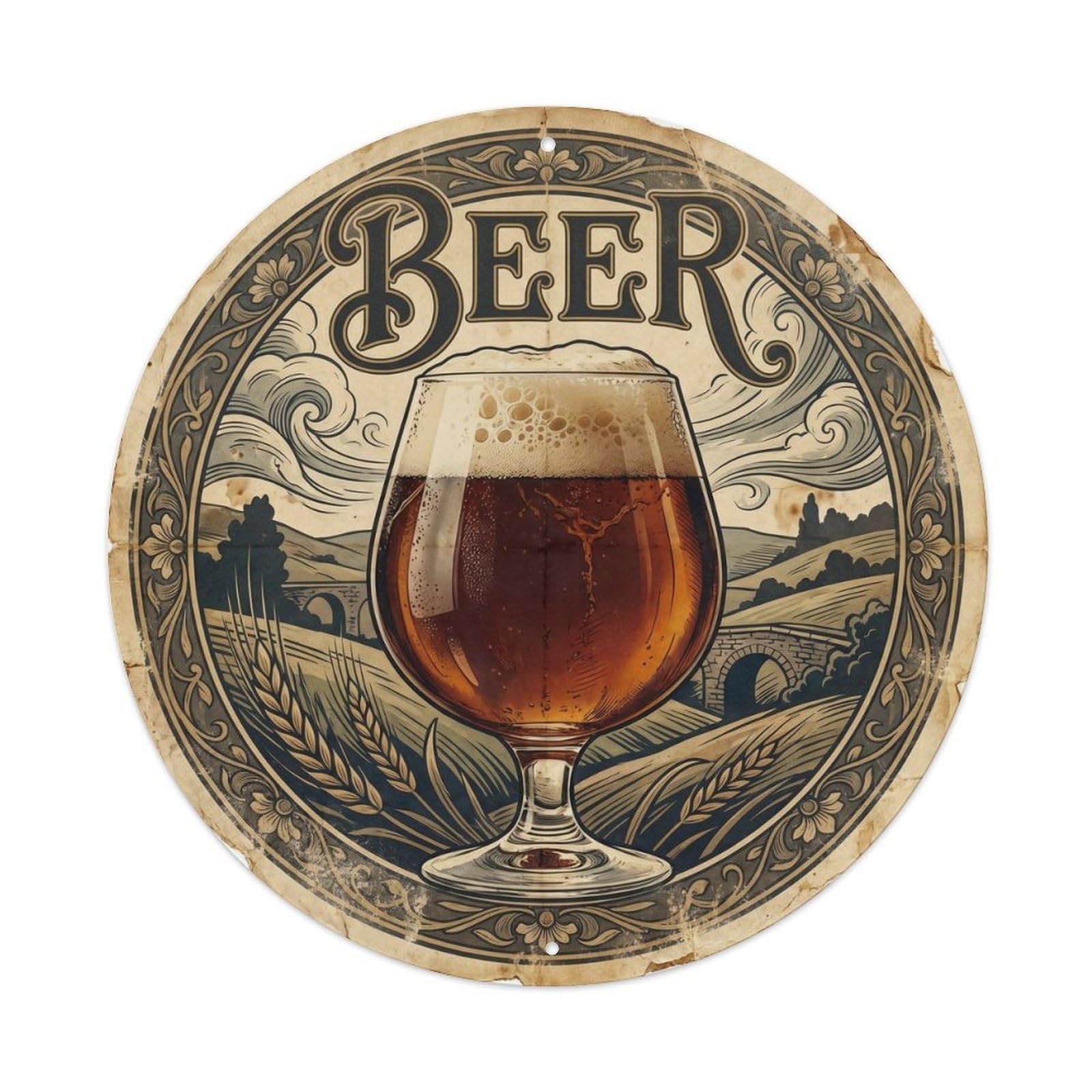Pub Brewery British Travel Beer Drink Culture Heritage Metal Tin Sign