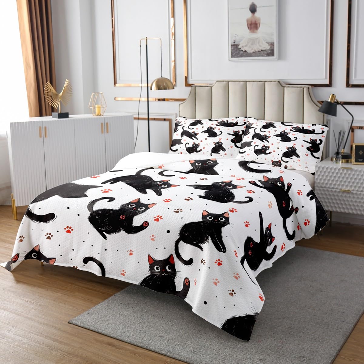 Hoewish Housse De Couette Arc De Dessin Anié, Parure De Lit Enfant 240 X 260 Ignon Ruban Arc