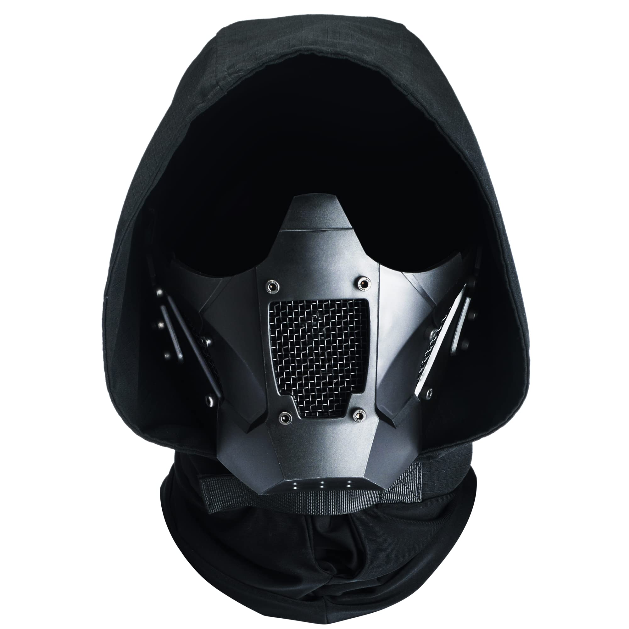 Guayma Airsoft Tactical Samurai Mesh Mask Half Face Protection Cyberpunk Oni Masks for Halloween Costume Paintball