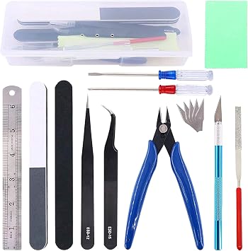 15Pcs Gundam Model Tool Kit Gunpla Tools Gundam Modeler Basic Tool Set Bandai Tools fo Gundam Hobby Model Building Assembling Repairing