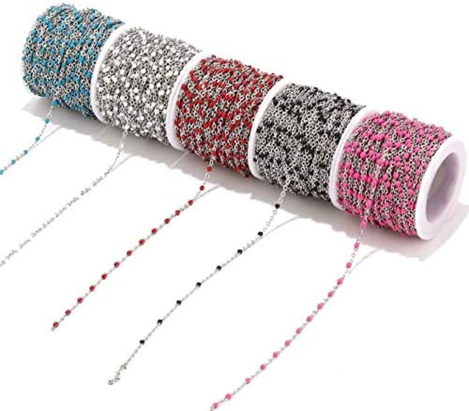 Catene in acciaio inox smaltato – 2 mm di larghezza x 2 m per gioielli fai da te