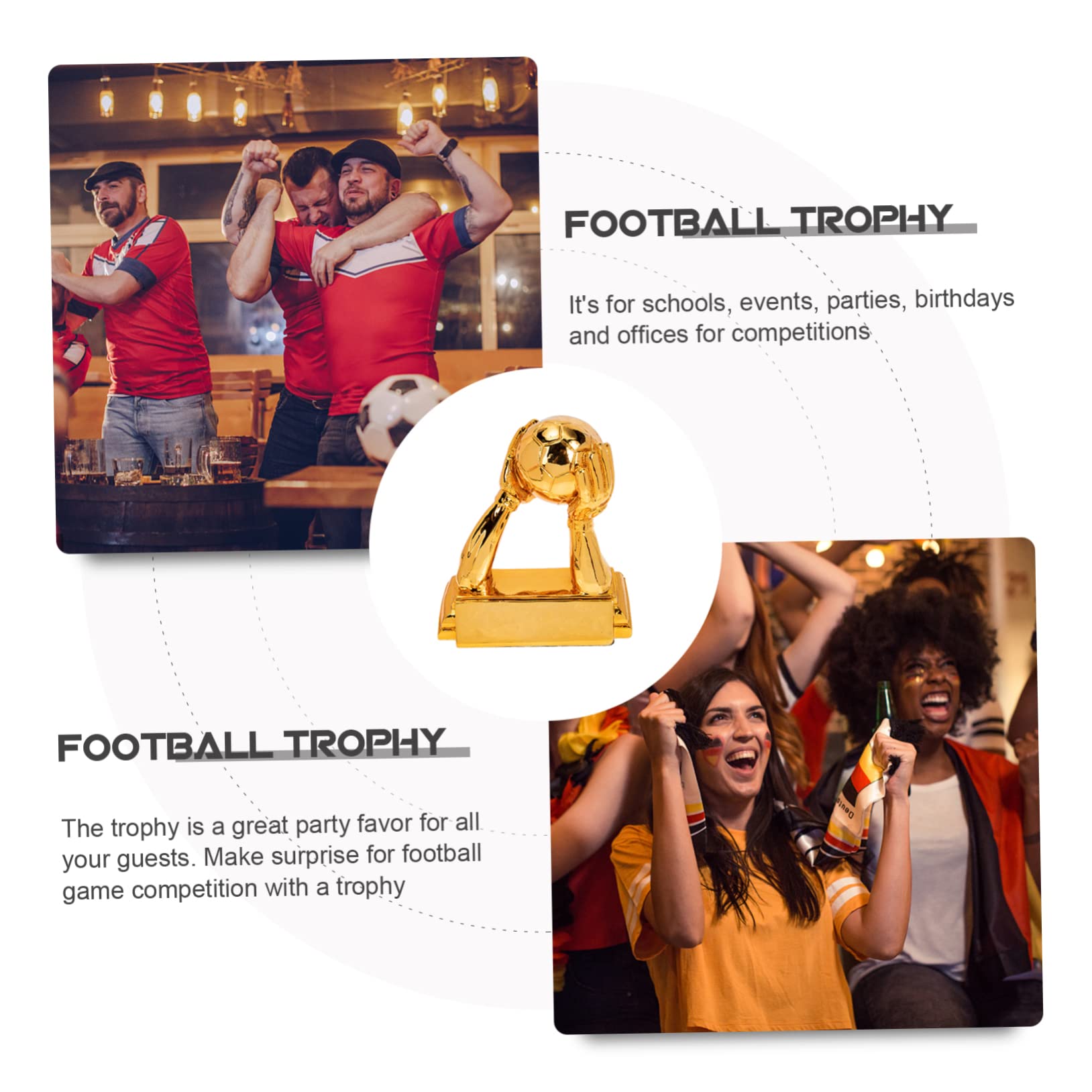 BESTonZON Fußball Trophäe Resin Goldene Handschuh Auszeichnung Vielseitige Dekoration für Fußballwettbewerbe für Fans und Sammler Hochwertige Verarbeitung und Ansprechendes Design