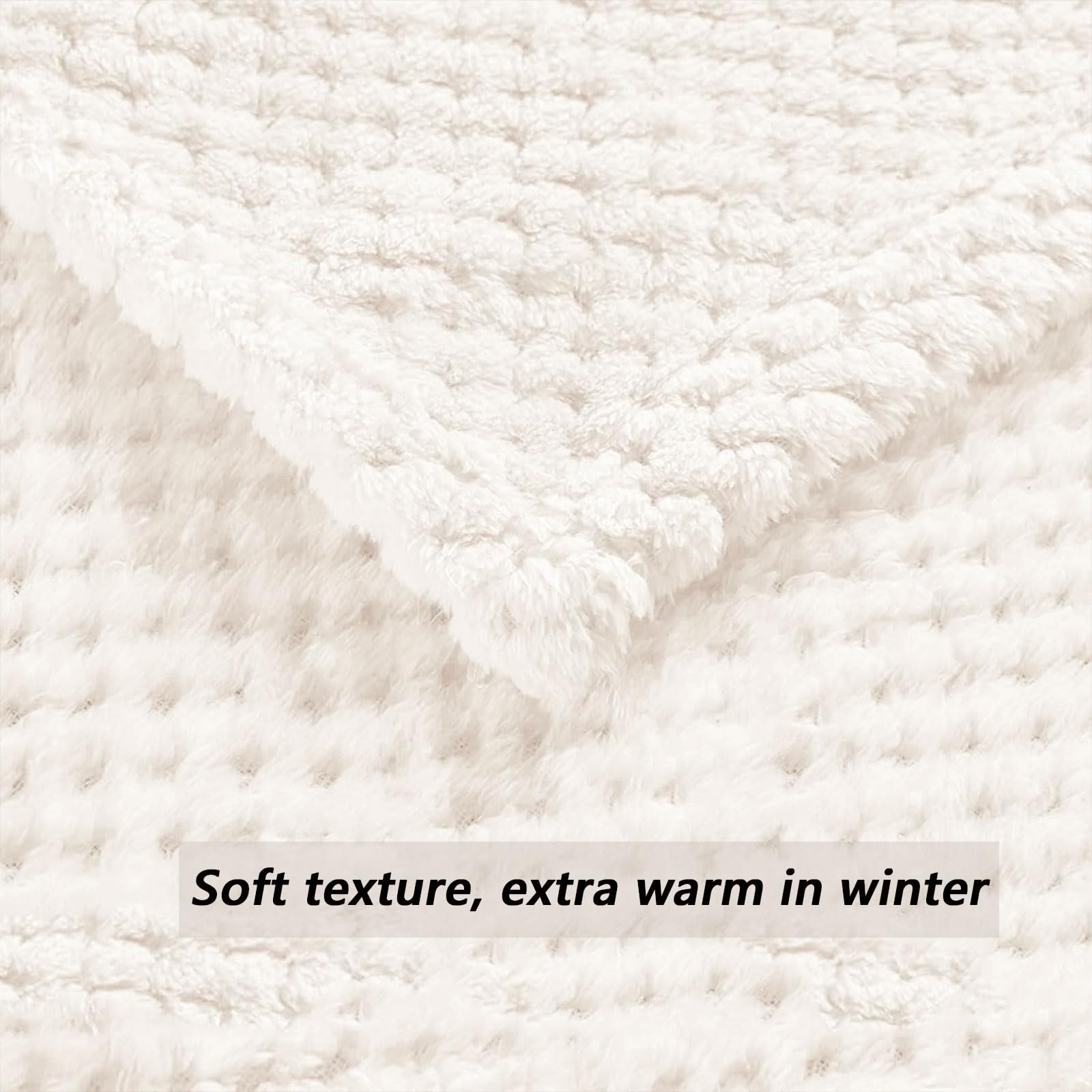 Decke Kuscheldecke Flauschig 200 x 290 cm für 4 Jahreszeiten, Weich Warm Leicht Kuscheldecke - Flauschig Decke für Sofa, Couch Und Bett, Weiß