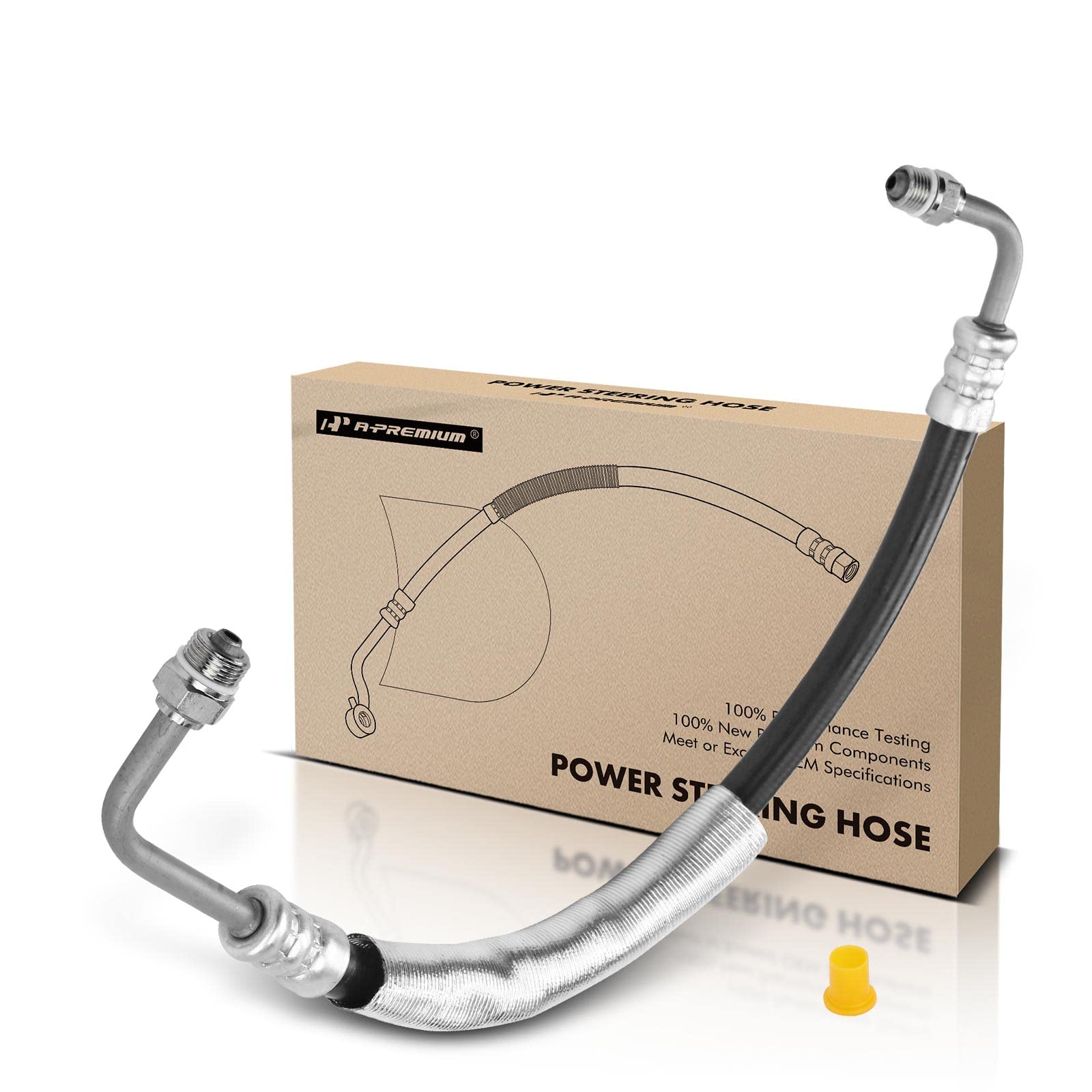 A-PremiumPower Steering Pressure Hose Line Assembly Compatible with Ford F-250 F-350 F-450 F-550 Super Duty 2005 2006 2007 6.0L 6.8L