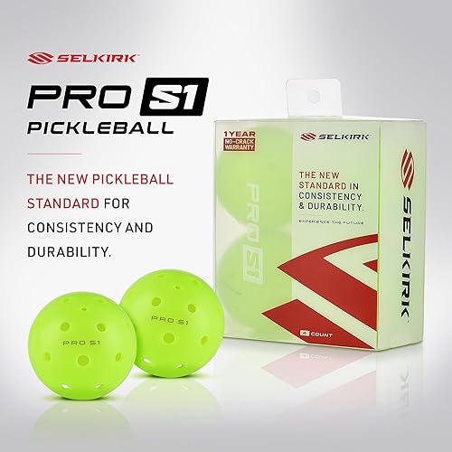 Miniatura 3 de Selkirk Pro S1 Ball  Crack-Resistant  38 Hole Outdoor Pickleball Balls  USAPA Approved Pickle Ball for Tournament Play  Advanced Aerodynamics  12