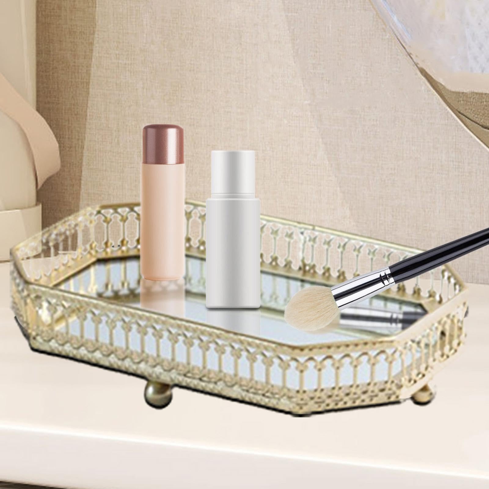 Plateau Decoratif Design COMMODE EN MIROIR Plateau De Parfum Plateau De Service Plateau De Maquillage EUR 35,27 - PicClick FR Plateau En Verre