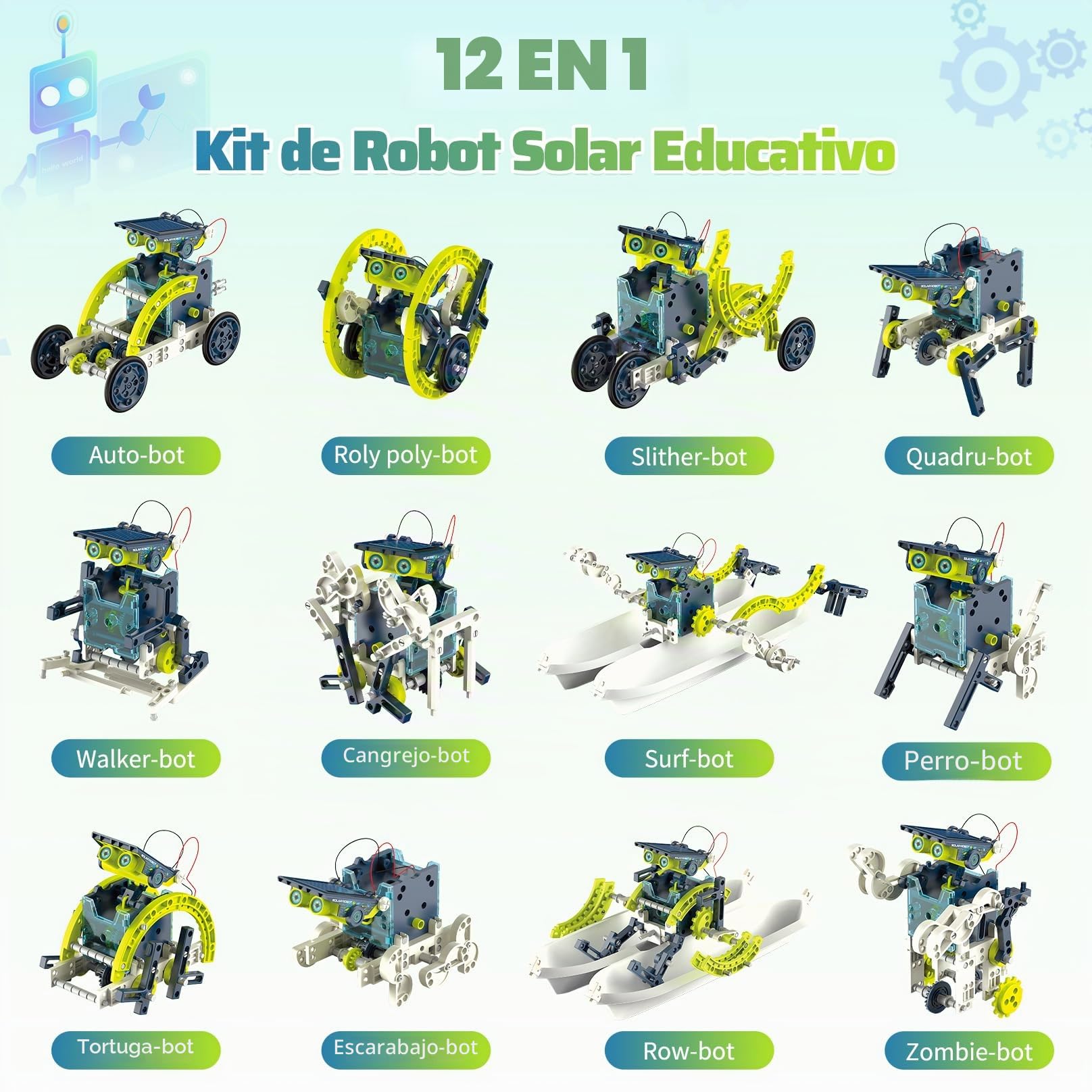 Hot Bee Robot Solar Educativo, Juguete y Kit de Robótica para Niños 9-12 Años, Regalo y Juego Creativo para Niños y Niñas