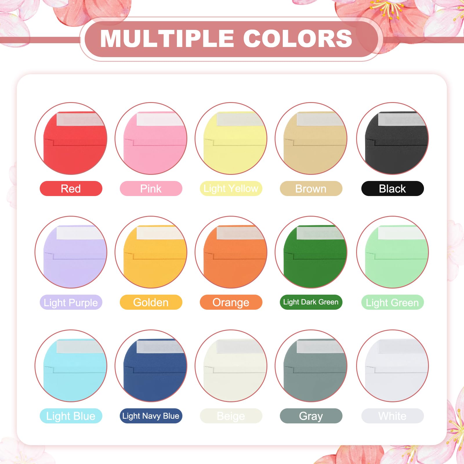 50 Pack 5 X 7 Envelopes Colored Self Seal For Wedding, Party Invitations, Greeting Cards, Announcements, Photos, 5.24 X 7.21 Inches (Dark Orange