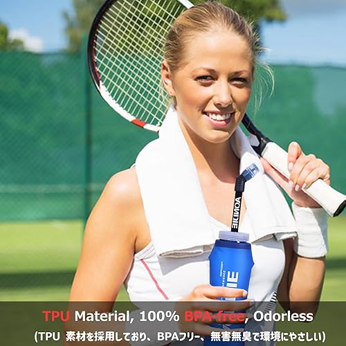 Vista 29 de Azarxis Botellas de agua plegables de TPU Soft Flask sin BPA de 8.5 fl oz 11.8 fl oz 16.9 fl oz 20.3 fl oz para hidratación chaleco paquete correr