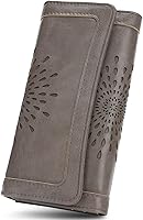 Vista 67 de Aphison - Cartera larga de cuero suave RFID para mujer, con caja de regalo