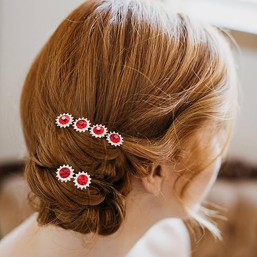 Miniatura 9 de PRETTYLIFE 20 horquillas para el pelo de novia, con diamantes de imitación, en forma de U, accesorios para el pelo para mujeres y niñas (oro