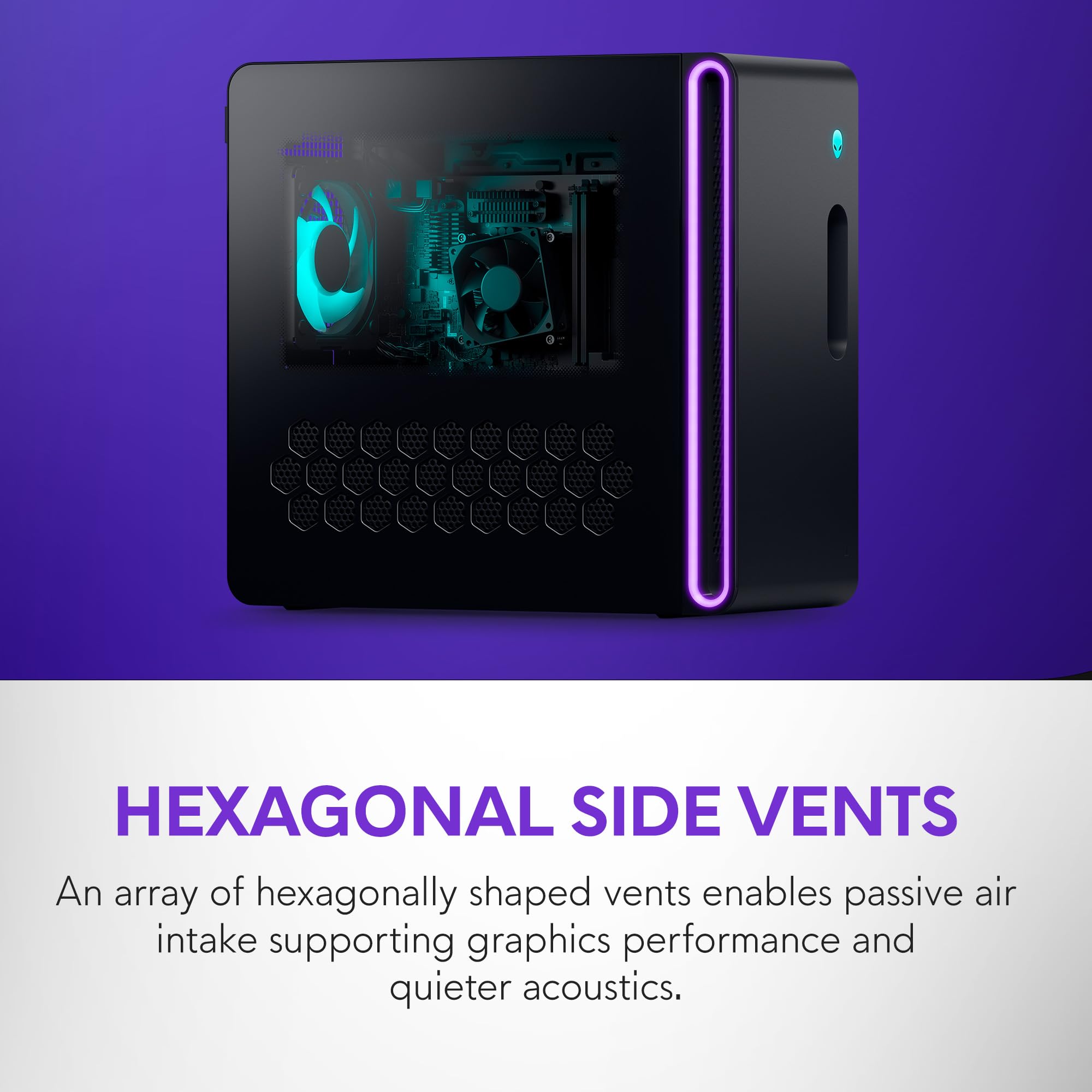 Alienware Aurora Gaming Desktop ACT1250 - Intel Core Ultra 7 265KF Processor, Air Cooled, NVIDIA GeForce RTX 5060Ti, 16GB DDR5 RAM, 1TB SSD, 500W Platinum Rated PSU, Win 11 Home - Clear Panel