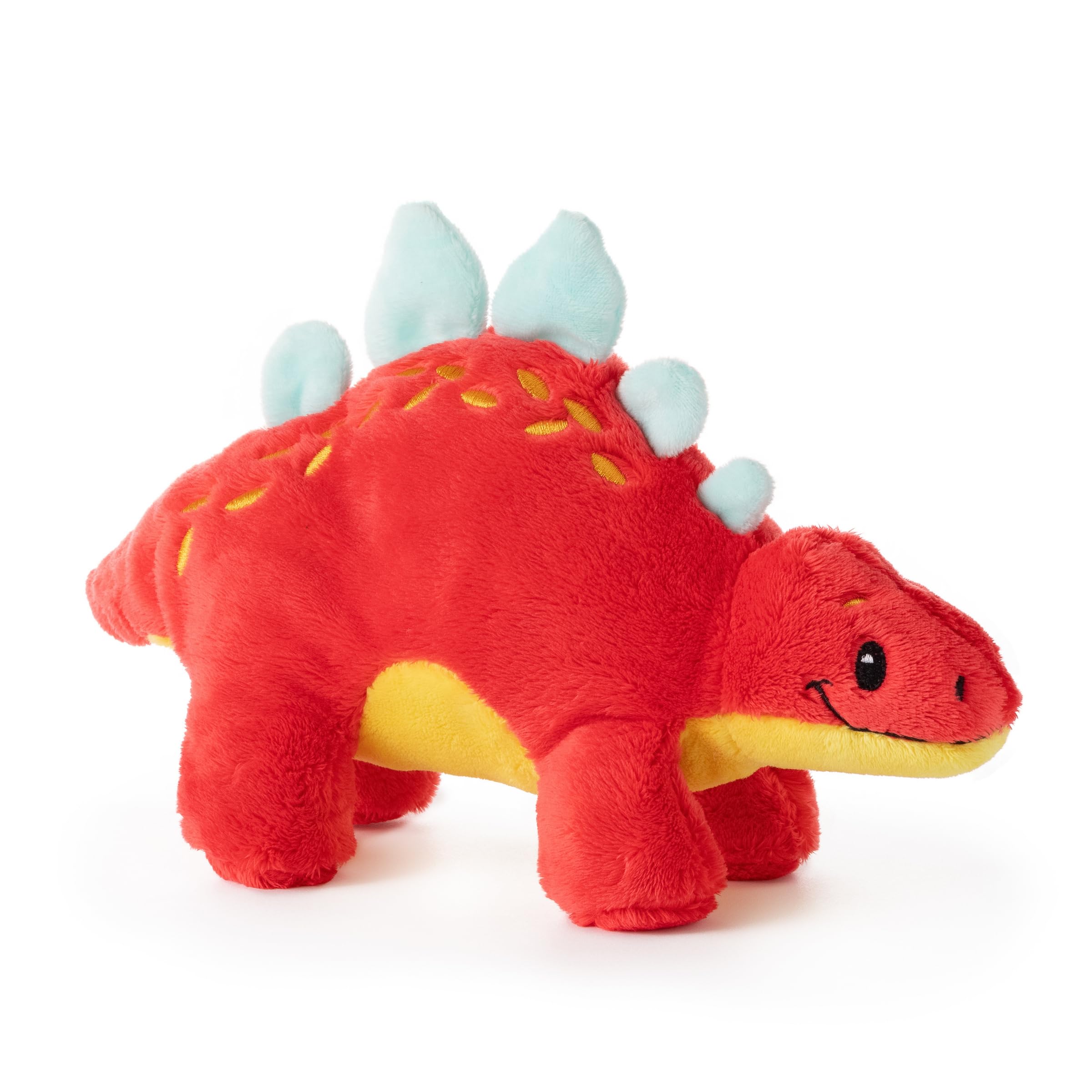 The Petting Zoo Baby Stegosaurus Stuffed Animal Plushie, Dinosaur Animals, ZOOLOGEE Red Dinosaur Plush Toy 11 inches
