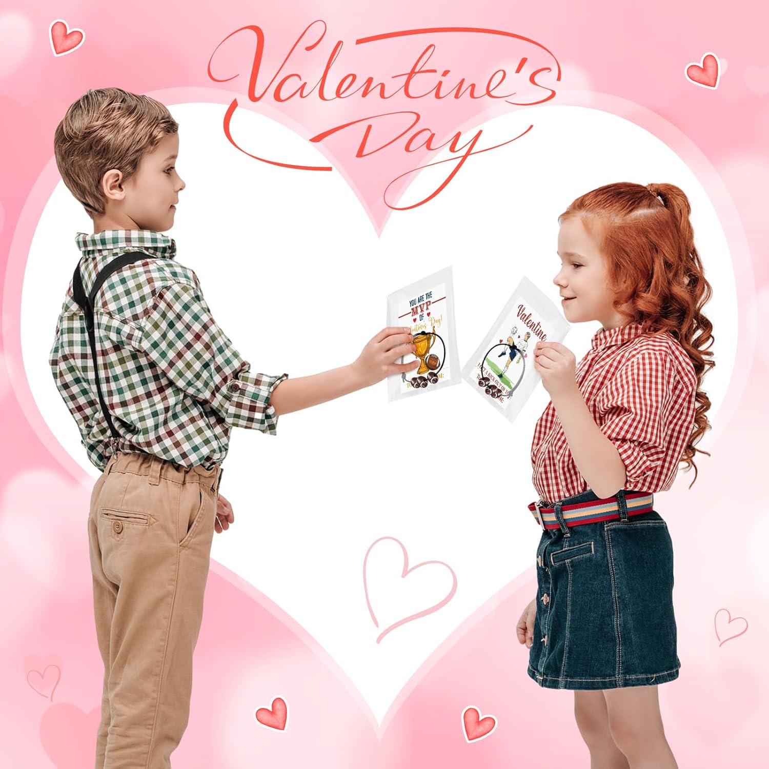 Equsion 36 Set Football Valentine's Gift Cards and Bracelet for Kids Classroom Valentine's Day Exchange Gift Adjustable Sports Bracelet for Boys Girls Party Favor Prizes Supplies