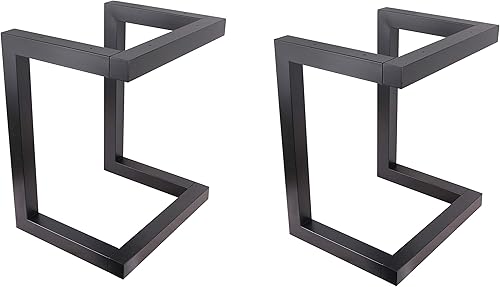 Patas para mesa de comedor de 28 pulgadas, acero en forma de C, estilo rural, patas de escritorio de oficina y computadora, cocina industrial, juego