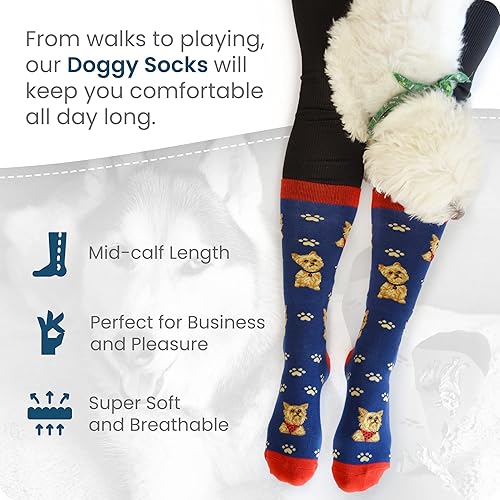 Miniatura 5 de Lindos calcetines de perro para mujeres y hombres, regalos novedosos para amantes de los perros, mamás y papás de perros