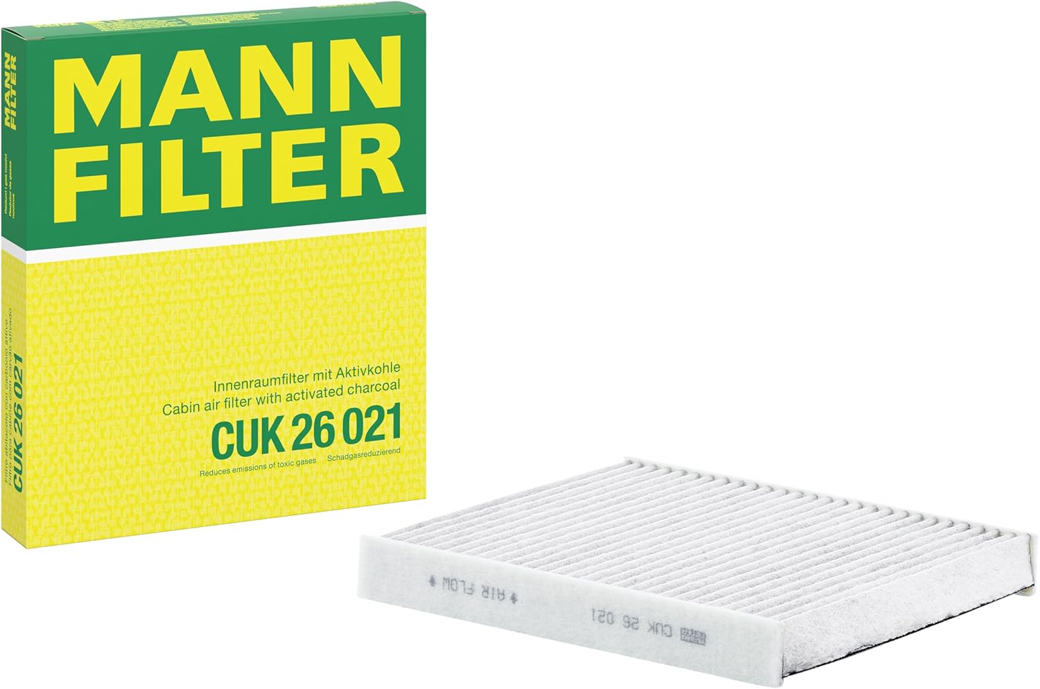 MANN-FILTER CUK 26 021 Interior Filter Pollen filter with active charcoal – For passenger cars
