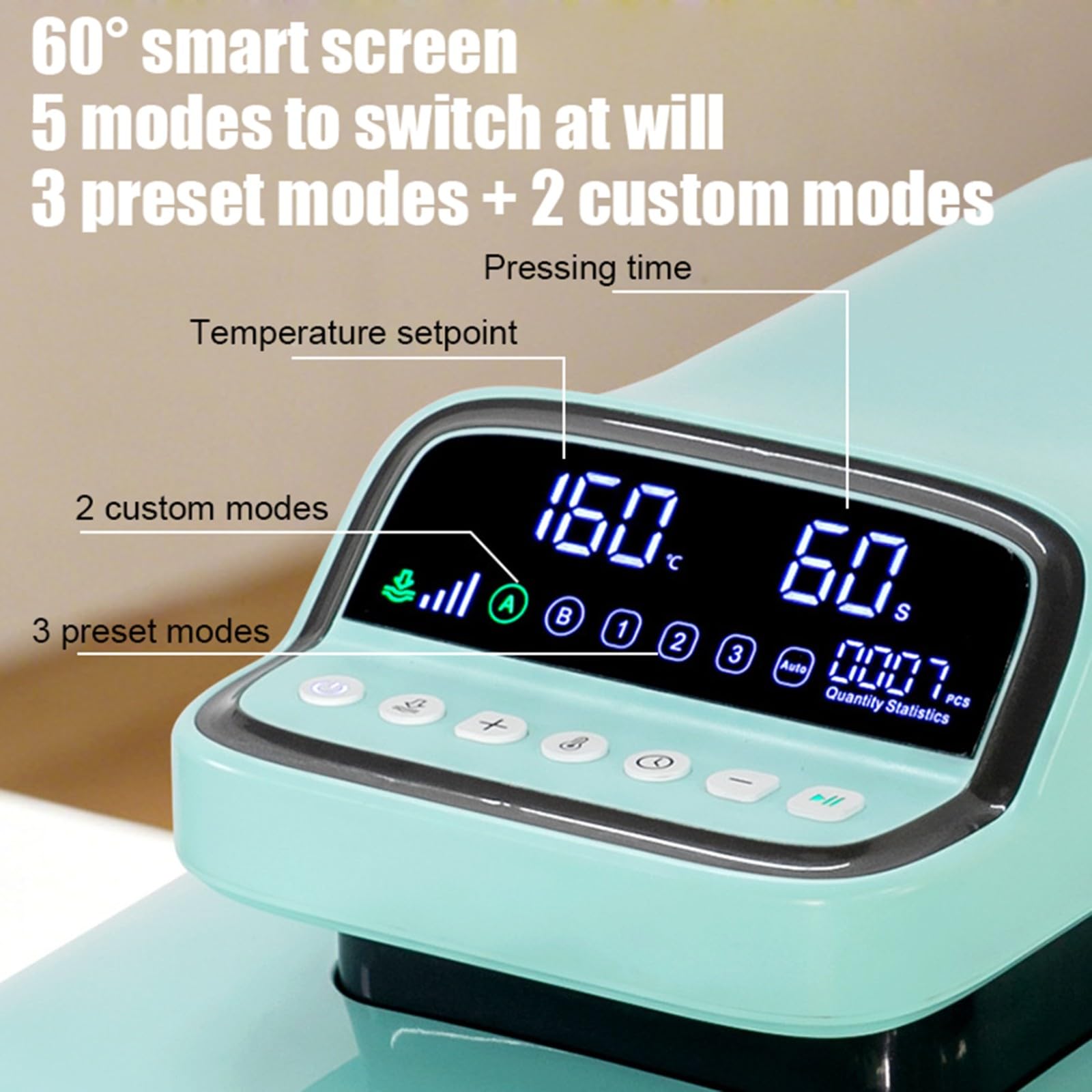 Prensa Térmica Automática Transferencia para Personalizar Camisetas Sudaderas Mantas Toallas Otros Textiles Máquina Sublimación Prensa Térmica Impresora DTF Sublimación Presión Ajustable A,38 * 38cm