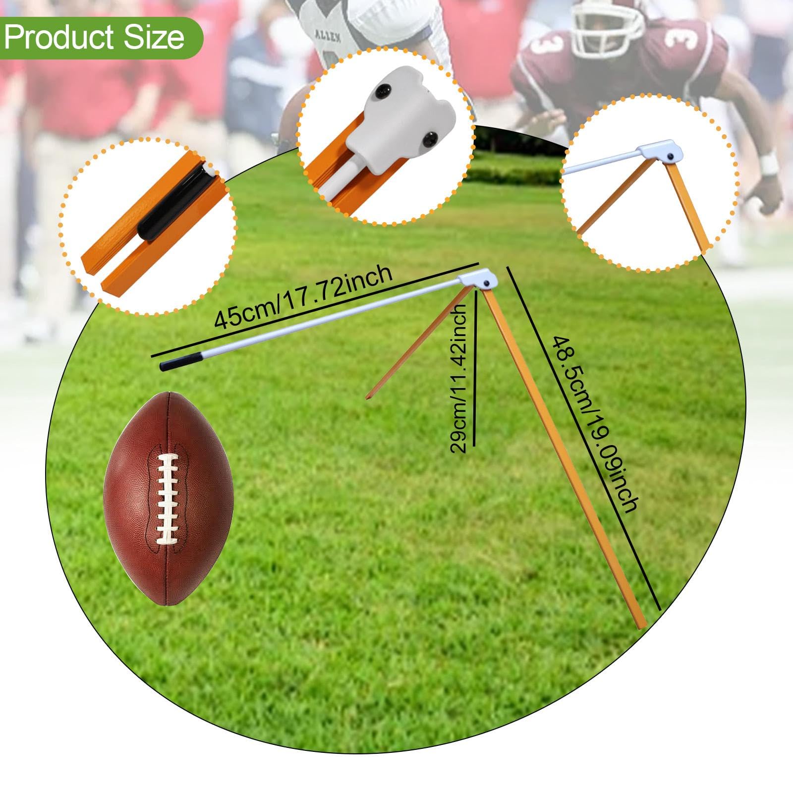 Football Kicking Tee Faltbarer Rugby Stand Ballhalter Fußball Trainingsgerät Metall Individuell Einstellbar für Übungsspiel Profisportler Heimgebrauch