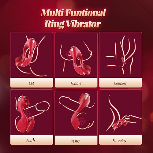 Miniatura 5 de Anillo Vibrador para el Pene para Parejas, Juguete Sexual para Hombres y Mujeres, Anillo de Pene Masculino Funda de Silicona Juguetes para Adultos