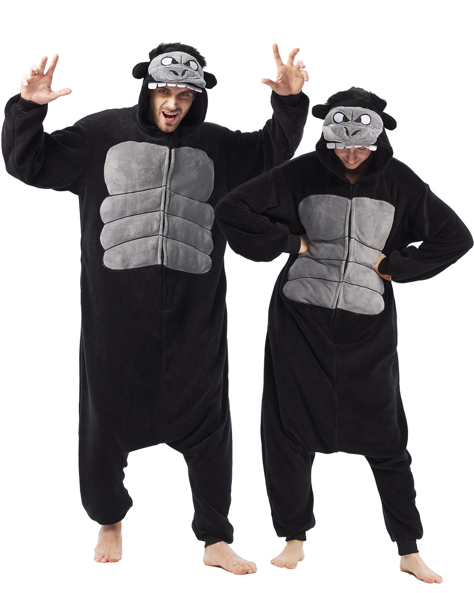 Unisex Adult Onesie Pajamas Animal Cosplay Halloween Costume One Piece Plush Sleepwear Homewear