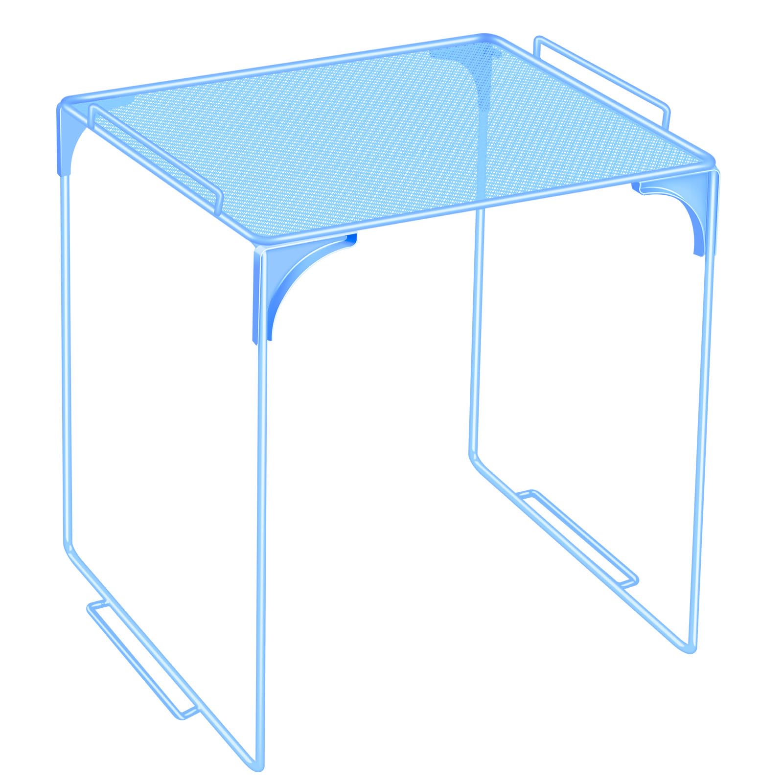 Demonwer Locker Organizer Shelf Blue Stackable Extra Locker Shelf Storage Cabinet Accessories for School Office Home Gym Supplies