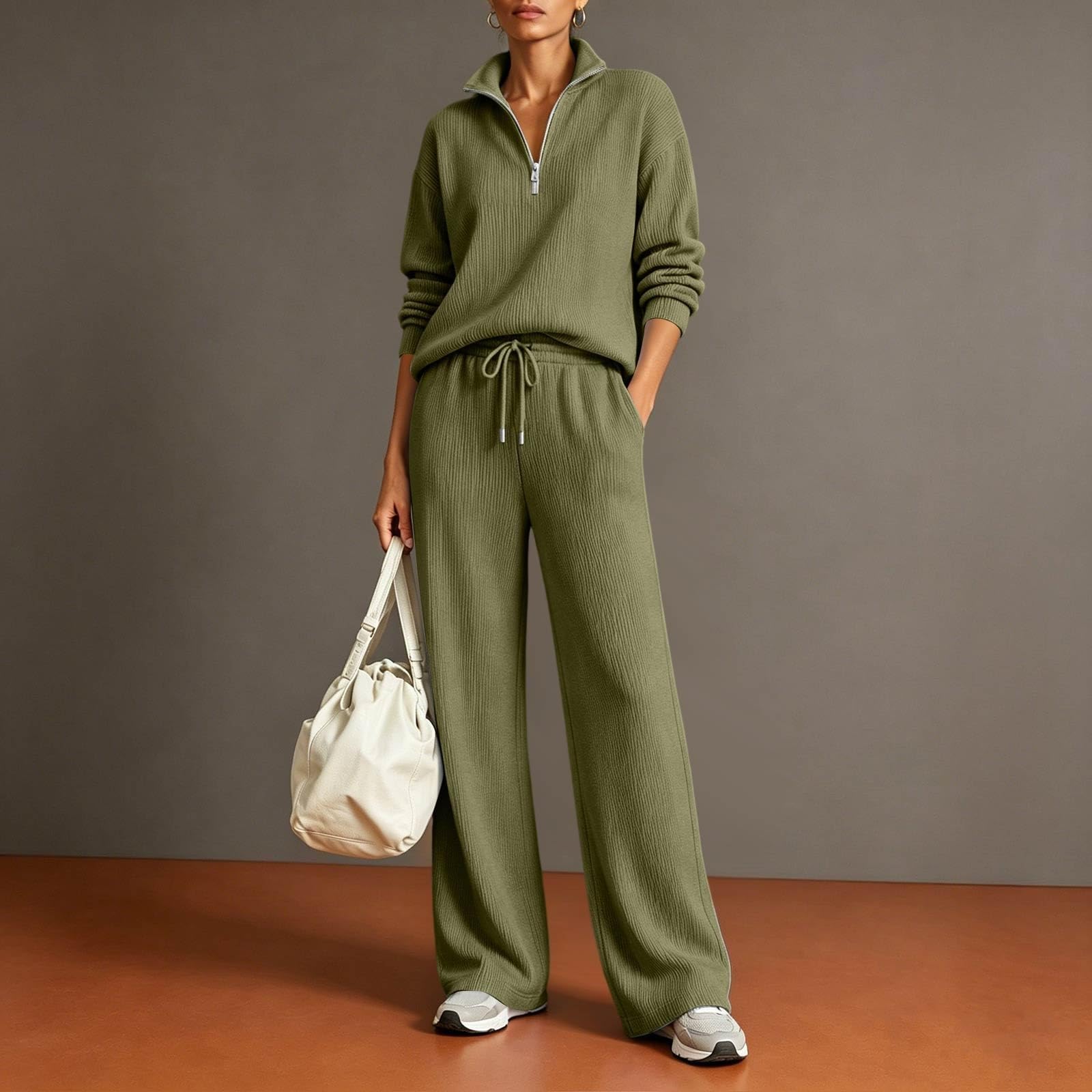 Chándal para mujer, algodón, pierna ancha, conjunto de deportes, ropa de
