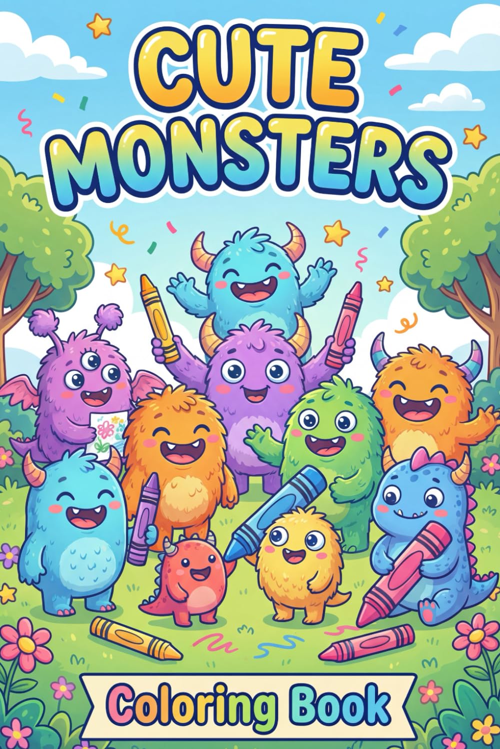 Cute Monsters: Coloring Book