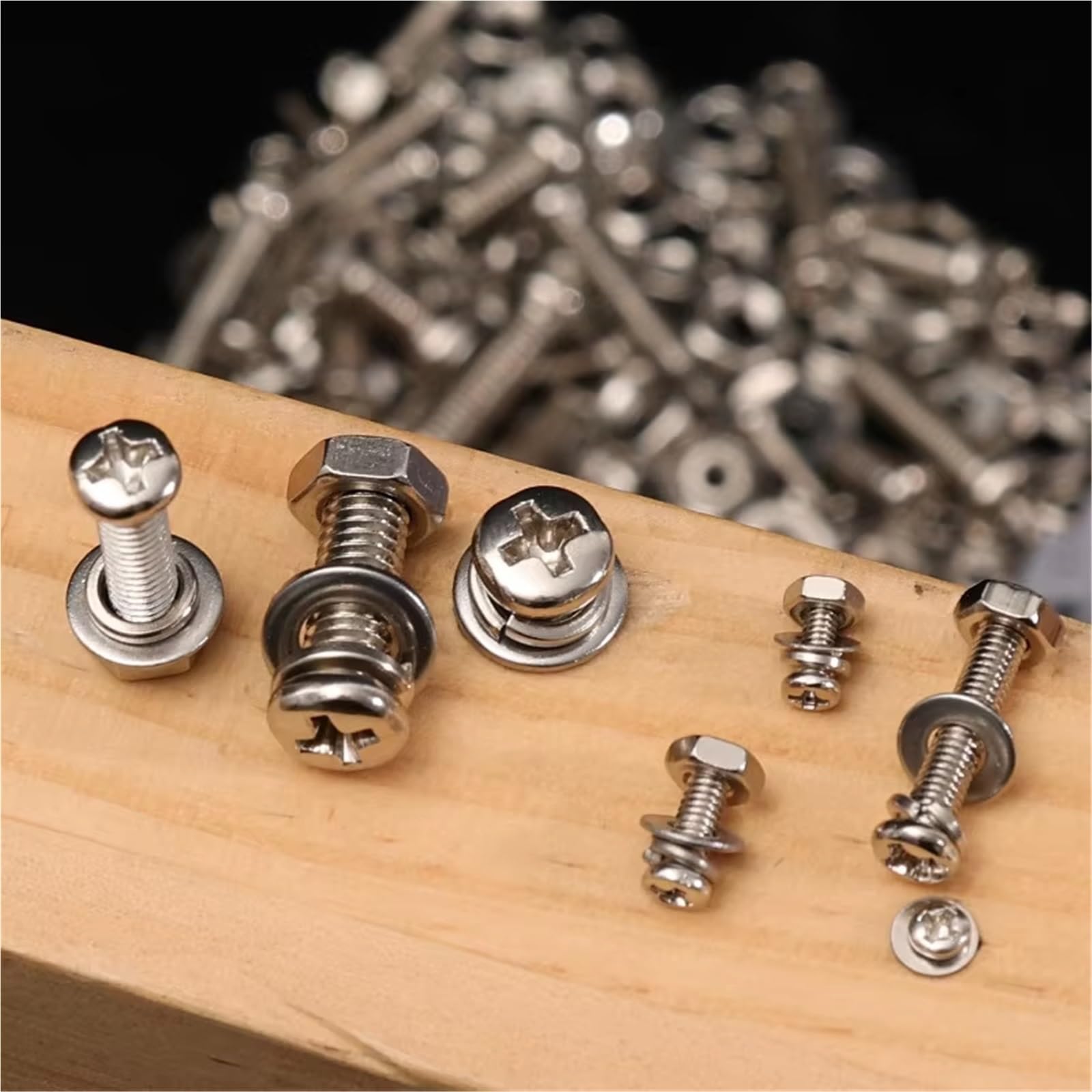 Kompatibel Mit Edelstahl-Schrauben- Und Muttern-Sortimentskit Für Kreuzrundkappen-Metallschrauben-Unterlegscheiben-Set-Ersatzteile(640PCS- (2 boxes))