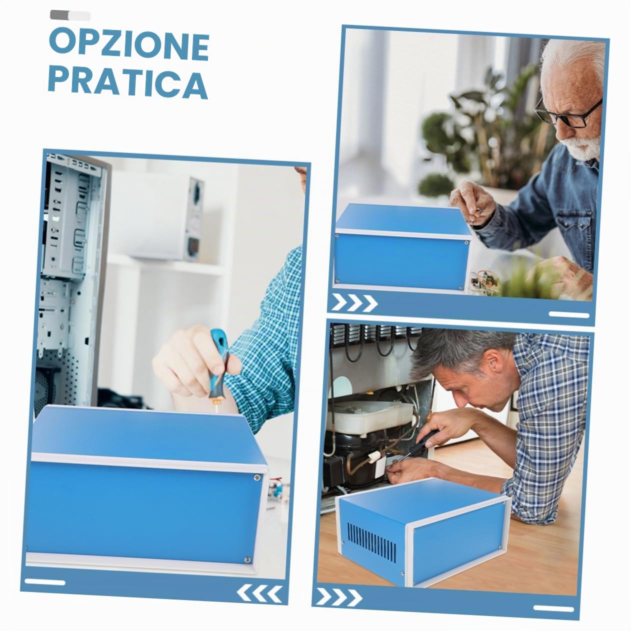 Scatola di Metallo e Chiusura a Vite per Progetti Elettronici Protezione Elettrica Adatta per Dispositivi di Misura e Altri Strumenti in Ambienti come Aeroporti
