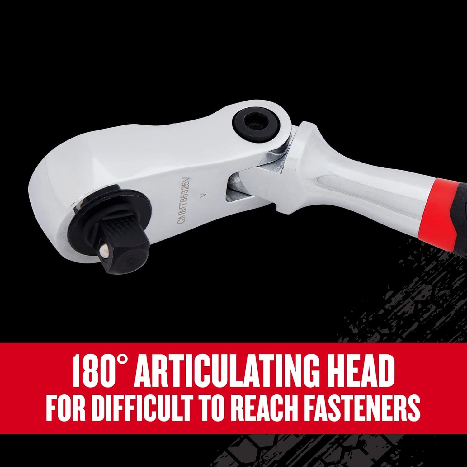 CRAFTSMAN V-SERIES Ratchet, 3/8 Inch Drive, 96-Tooth, Flexible Head Comfort Grip (CMMT86325V)