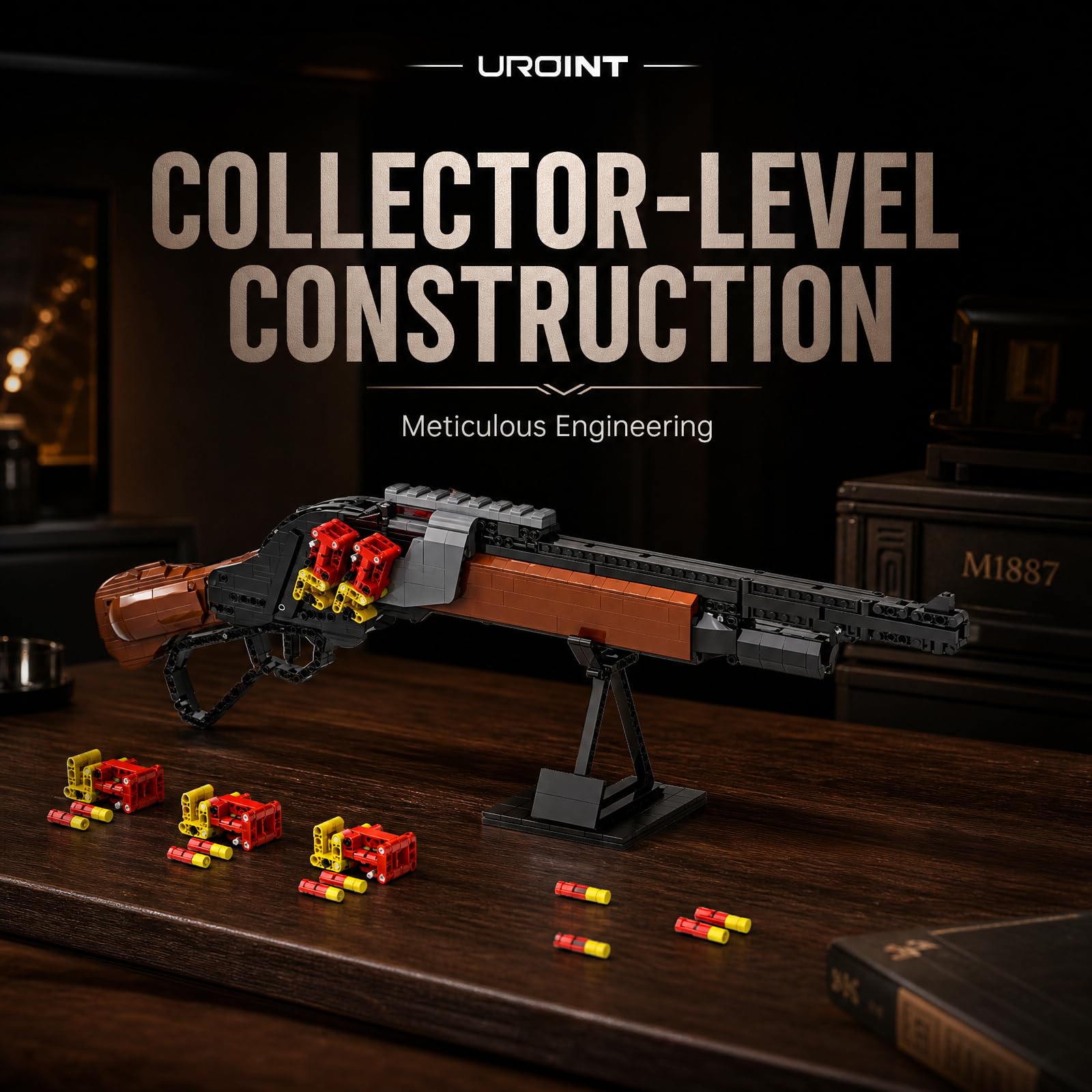 Sets de Bloques, Modelo de Fusil M1887 de Juguete, Modelo de Pistola de Construcción para Adultos Niños Mayores de 8 Colección de Ladrillos, Regalo de Cumpleaños para Hombres Chicos 1370pcs