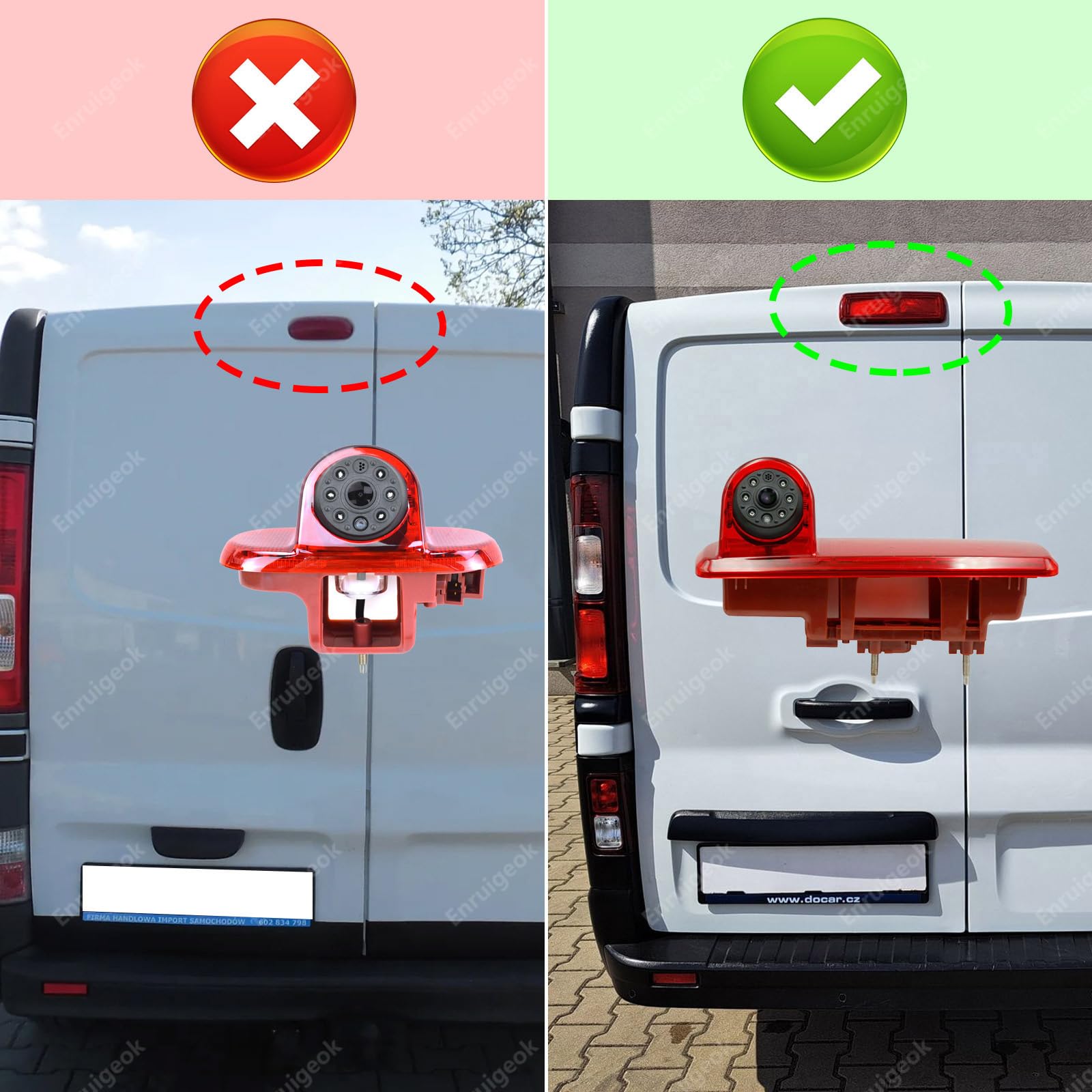 Caméra de Recul sans Fil en pour Renault Trafic 3 (Suction Cup)
