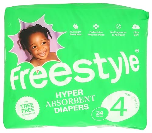 Miniatura 1 de Freestyle Pañales talla 4, 24 CT (22-37 lbs)