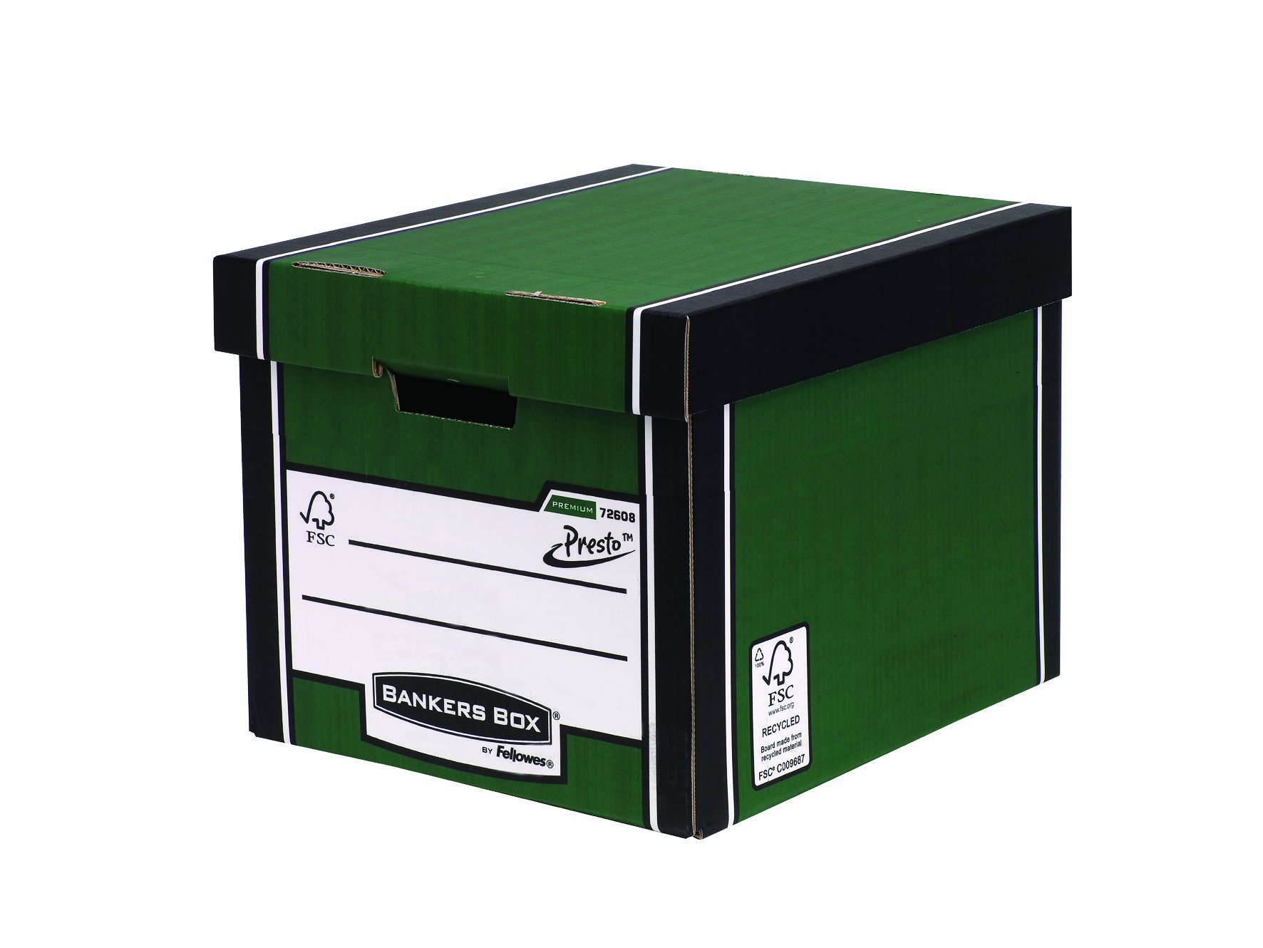 Bankers Box Premium 726 Tall Storage Box - Green, Pack of 10