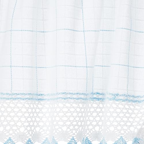 Vista 147 de Juego de cortinas de cocina, con festón, con visillo Hopewell Blanco